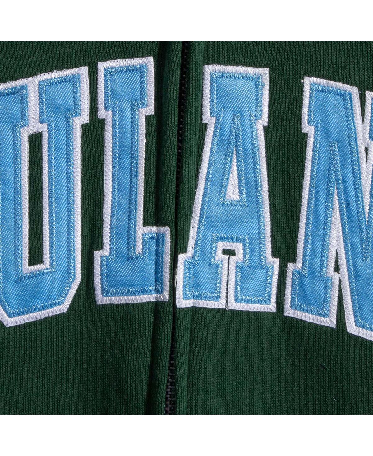 Colosseum Green Tulane Green Wave Arched Name Full-zip Hoodie In Green