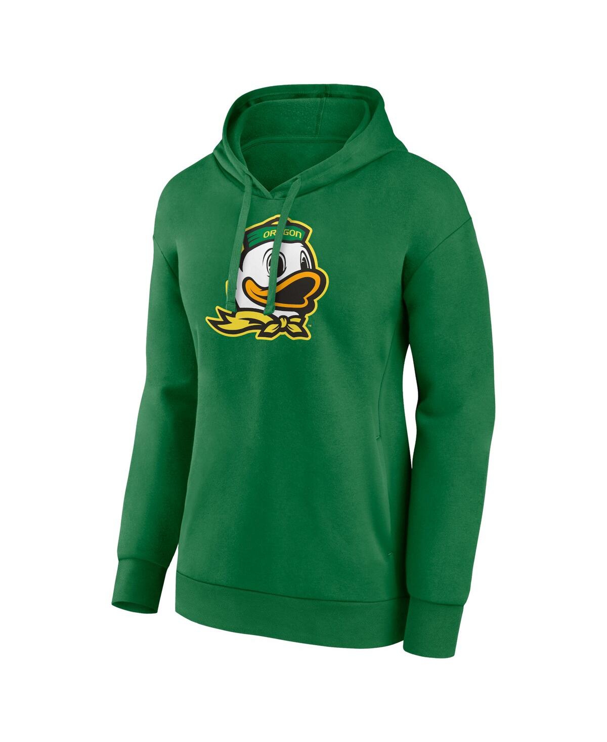 Shop Fanatics Women's  Green Oregon Ducks Evergreen Pullover Hoodie