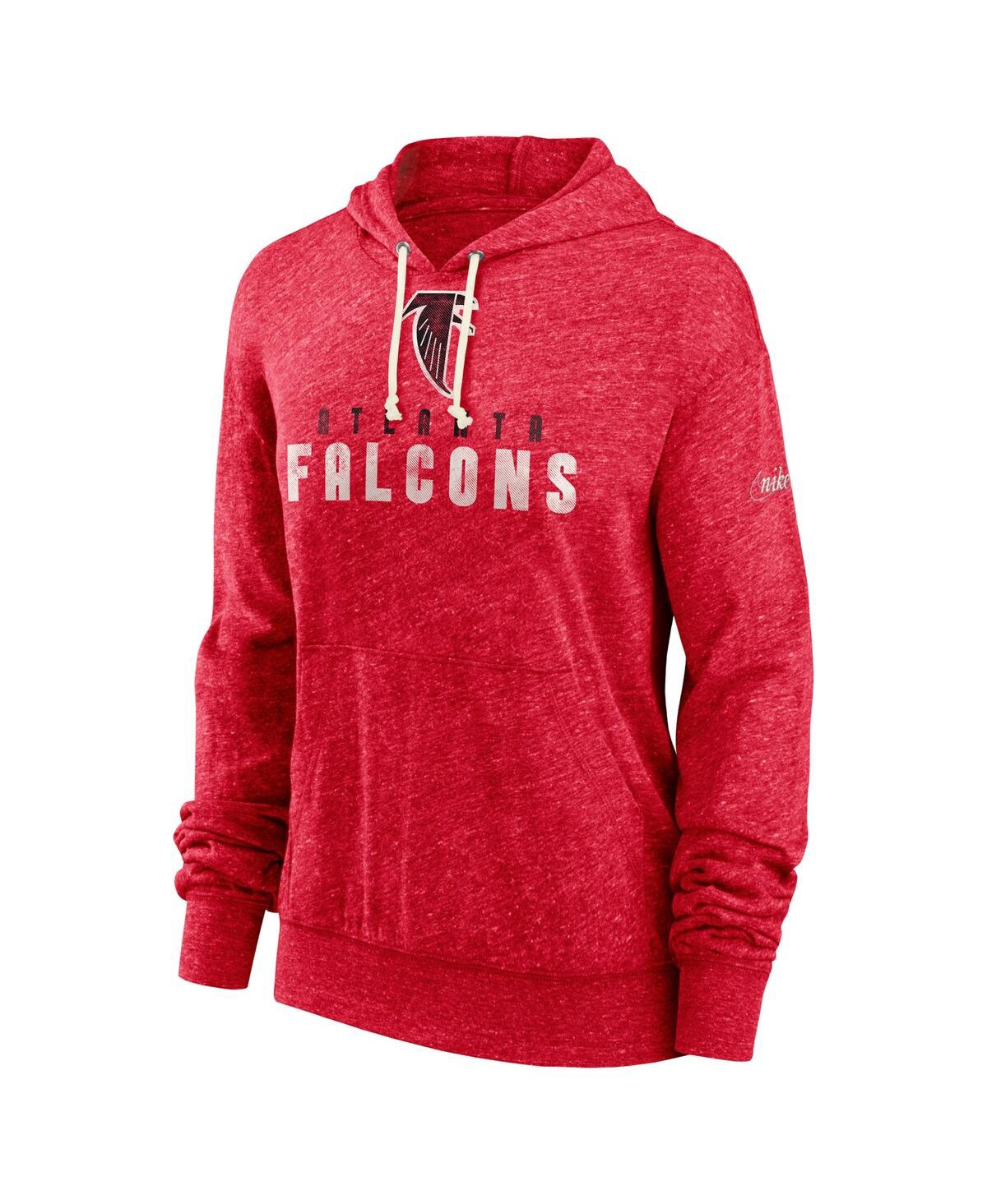 Nike Red Atlanta Falcons Rewind Gym Vintage Pullover Hoodie In Red