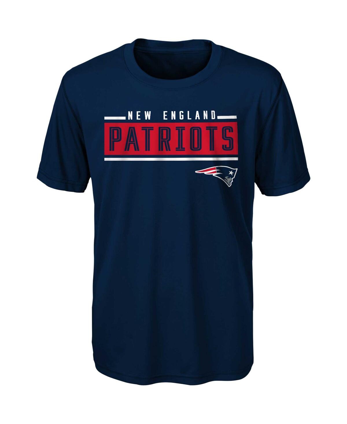 Shop Outerstuff Big Boys Navy New England Patriots Amped Up T-shirt