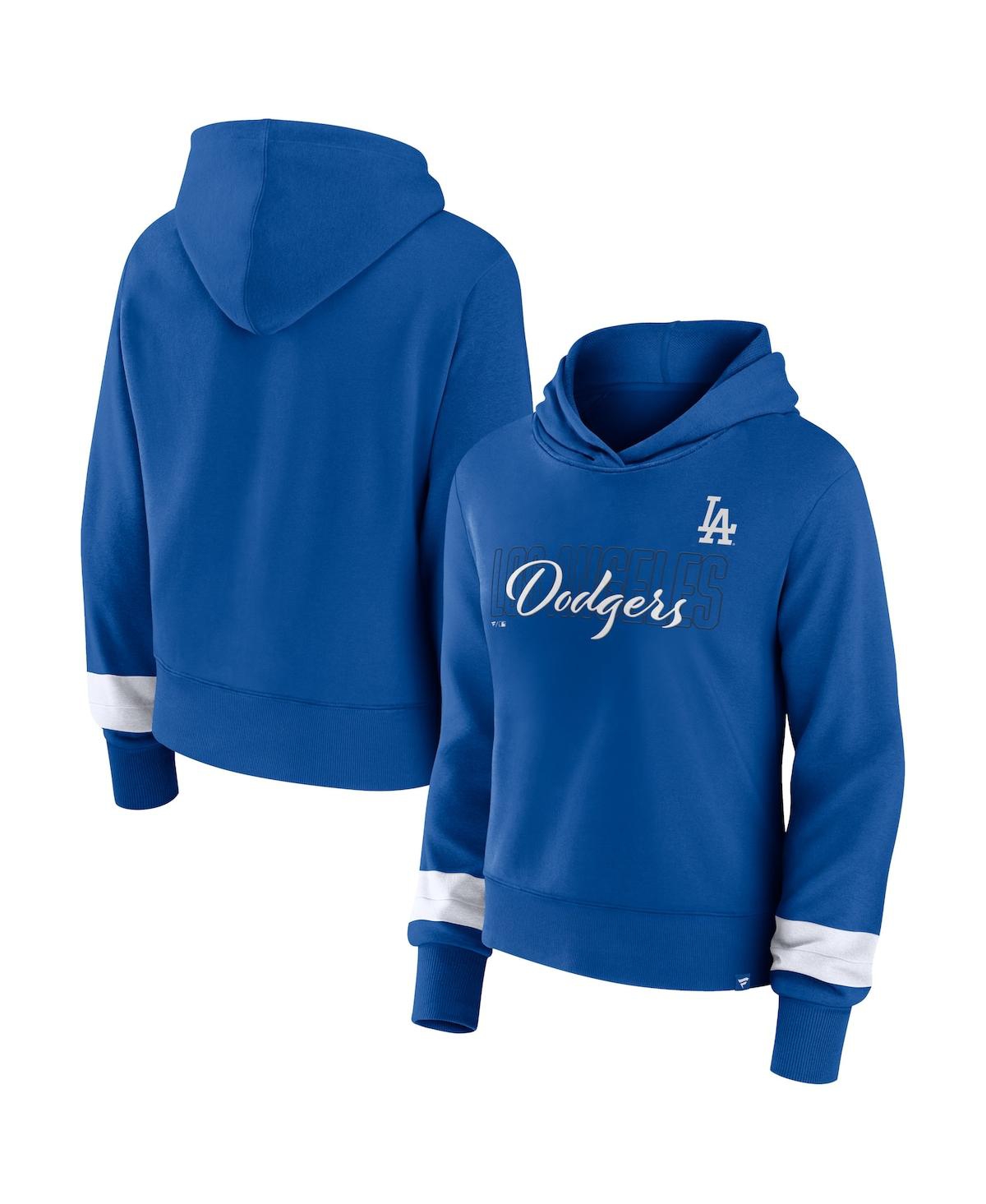 Fanatics Women's  Royal Los Angeles Dodgers Over Under Pullover Hoodie