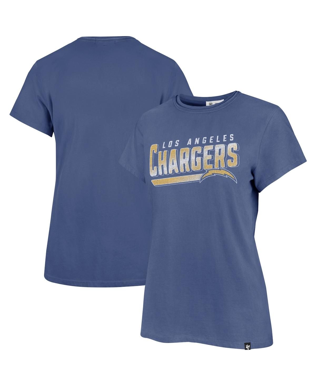 47 Brand Women's ' Powder Blue Distressed Los Angeles Chargers Pep Up Frankie T-shirt