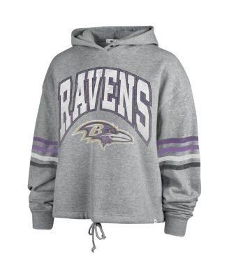 '47 Brand Women's Heather Gray Distressed Baltimore Ravens Upland Bennett Pullover Hoodie