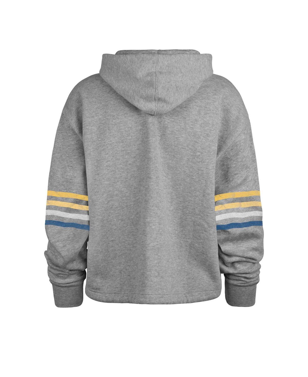 Shop 47 Brand Women's ' Heather Gray Distressed Los Angeles Chargers Upland Bennett Pullover Hoodie