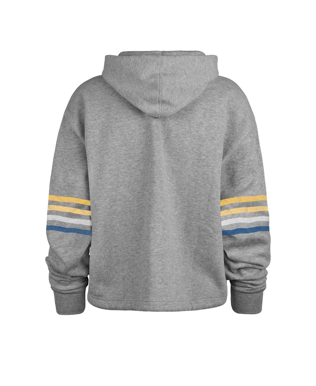 47 Brand Women's ' Heather Gray Distressed Los Angeles Chargers Upland Bennett Pullover Hoodie In Heather Gray