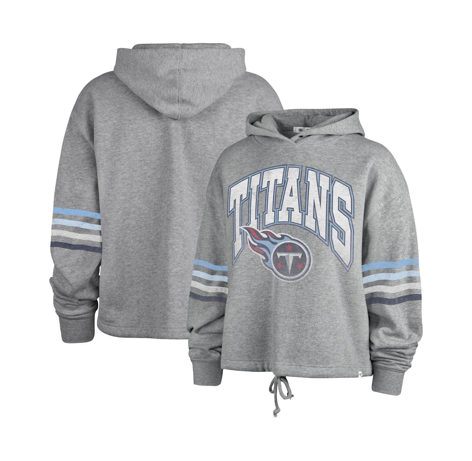 Women's Heather Gray Distressed Tennessee Titans Upland Bennett Pullover Hoodie