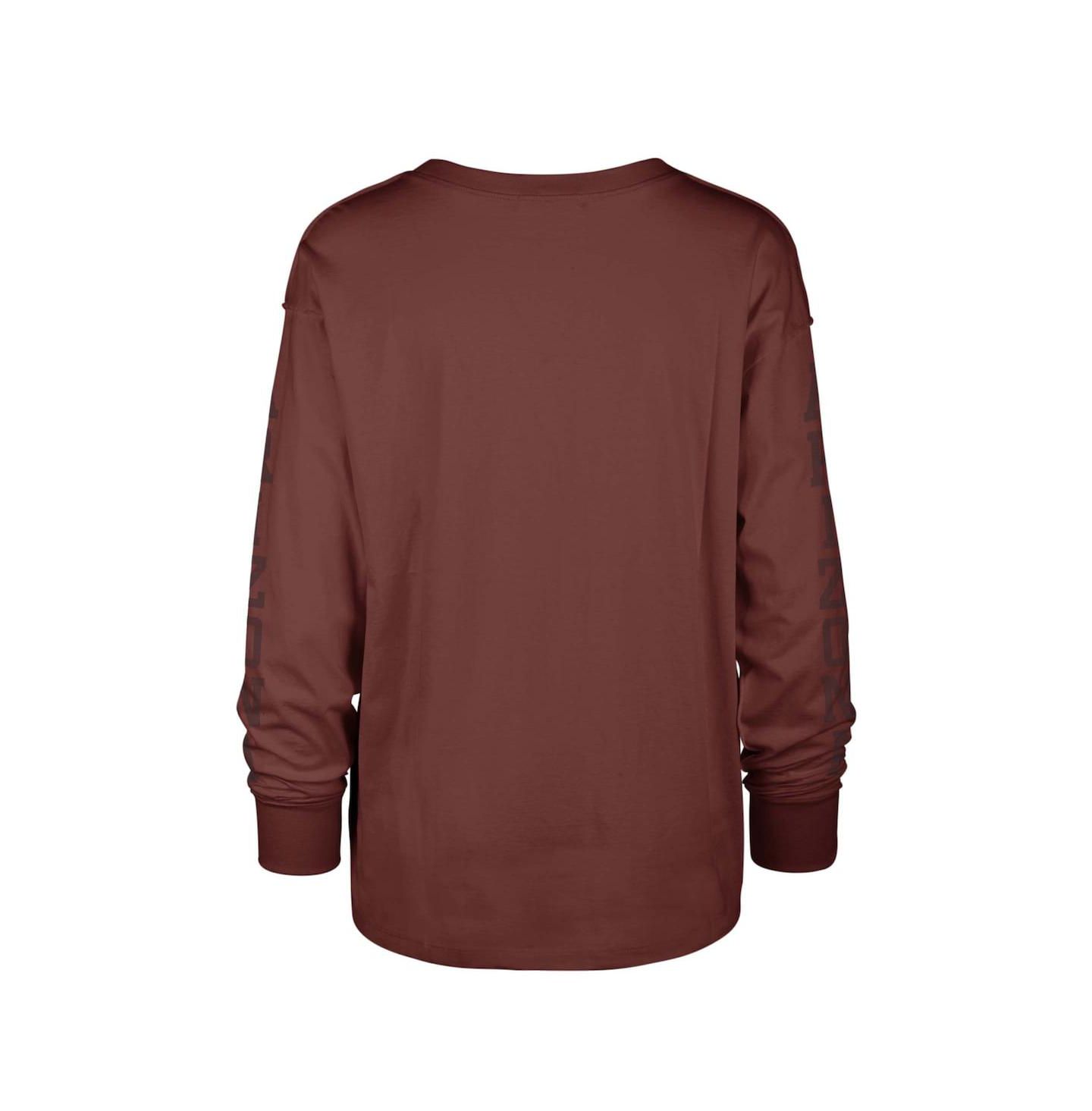 Женская футболка '47 Brand Cardinal Distressed Arizona Cardinals Tom Cat Long Sleeve — фото 3