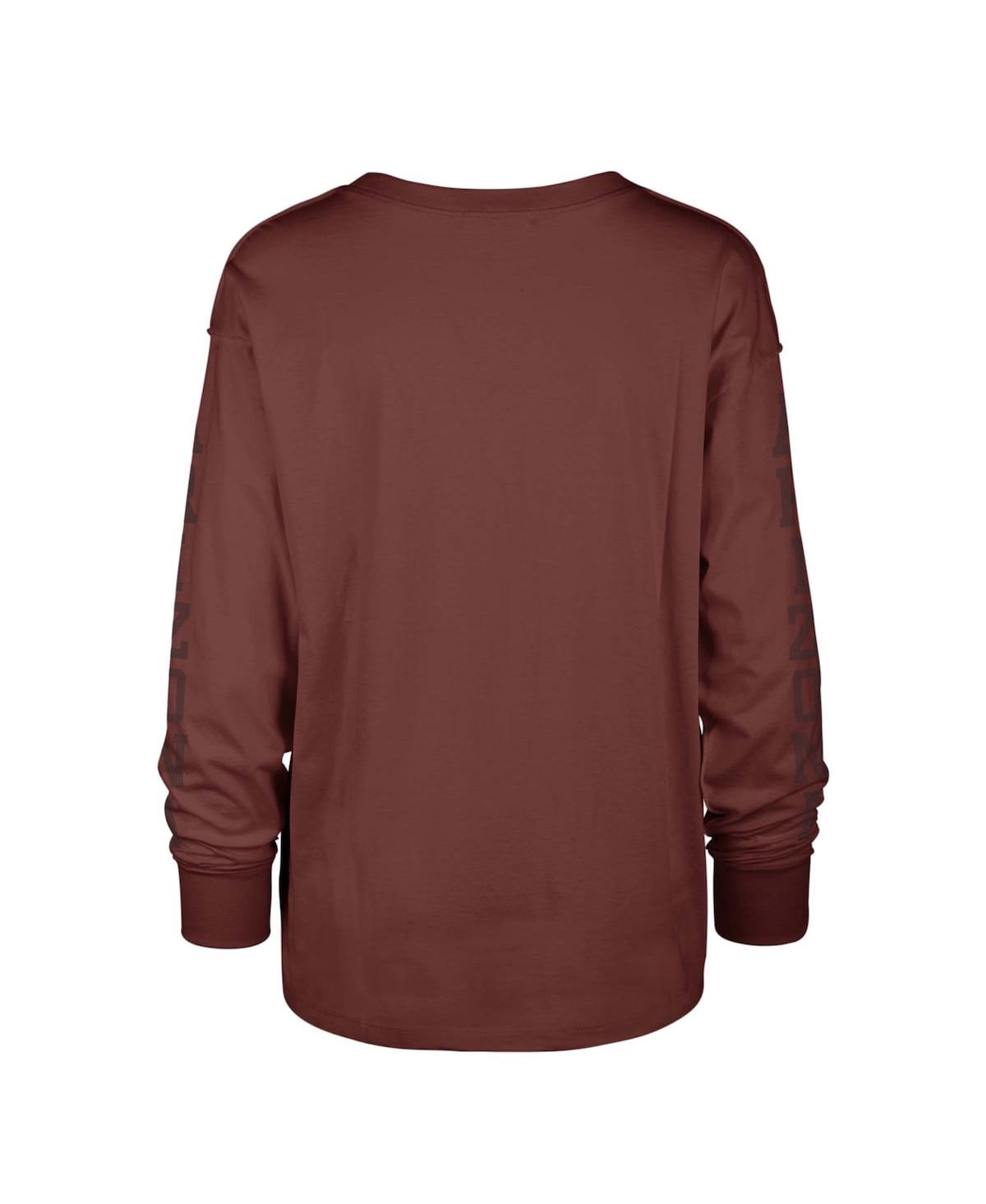 47 BRAND WOMEN'S '47 BRAND CARDINAL DISTRESSED ARIZONA CARDINALS TOM CAT LONG SLEEVE T-SHIRT 