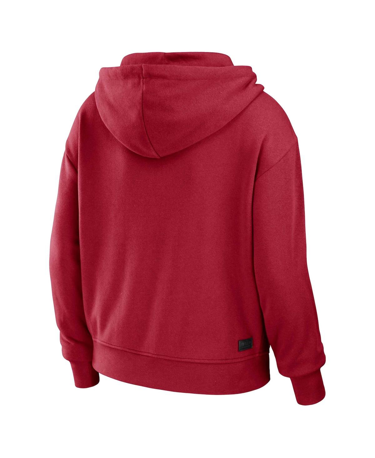 Wear By Erin Andrews Women's  Red, White Atlanta Falcons Plus Size Color Block Full-zip Hoodie In Red,white