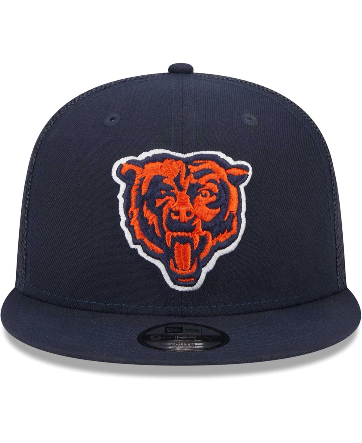Youth Boys and Girls New EraChicago Bears Alternate Logo Main Trucker 9FIFTY Snapback Hat - Navy