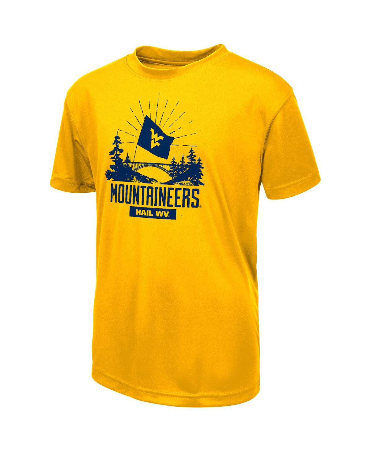 Colosseum Kids' Big Boys  Gold West Virginia Mountaineers Fan T-shirt