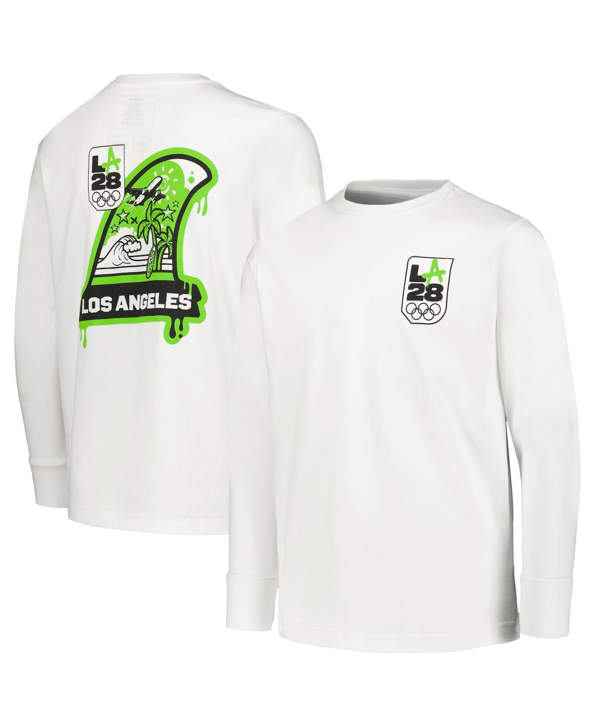 Outerstuff Kids' Big Boys White La28 Summer Olympics Long Sleeve T-shirt