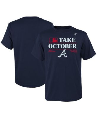 Youth Fanatics Branded Navy Atlanta Braves 2023 Postseason Locker Room T-Shirt