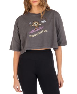 Hurley - Juniors' Mr Brightside Boyfriend Cropped Graphic T-Shirt