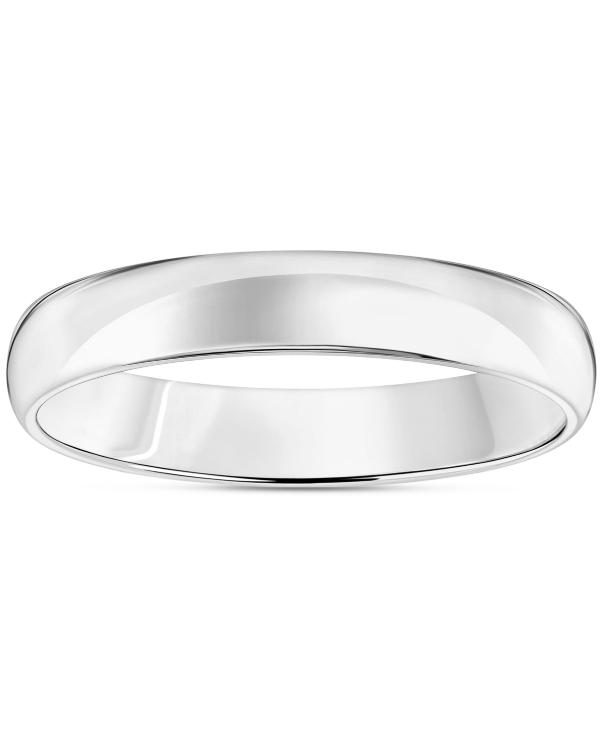 Macy's Men's Polished Comfort Fit Wedding Band In Platinum In Platinum