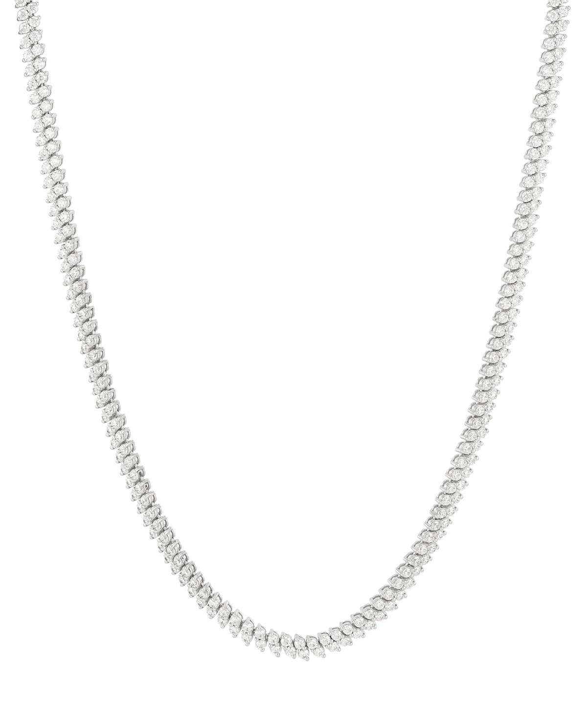 Lab Grown Diamond 17-1/4" Collar Necklace (5 ct. t.w.) in 14k White Gold - K White Gold
