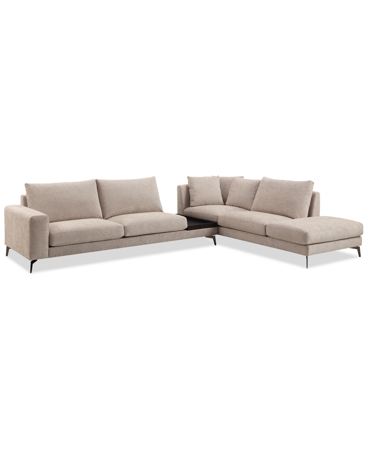 Macy's Lydney 139" 2-pc. Fabric Sectional, Created For  In Beige