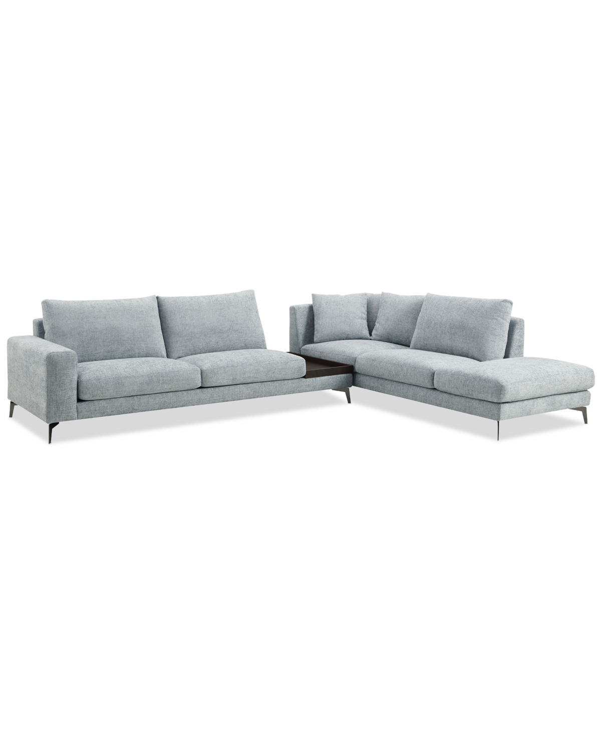 Macy's Lydney 139" 2-pc. Fabric Sectional, Created For  In Light Blue