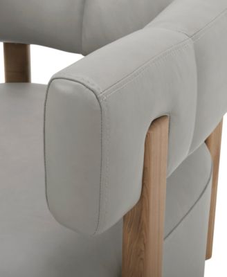 CLOSEOUT! Orsha 32" Leather Accent Swivel Chair, Created for Macy's