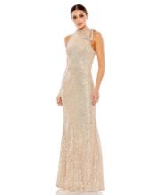 Macy's rose gold sequin dress store