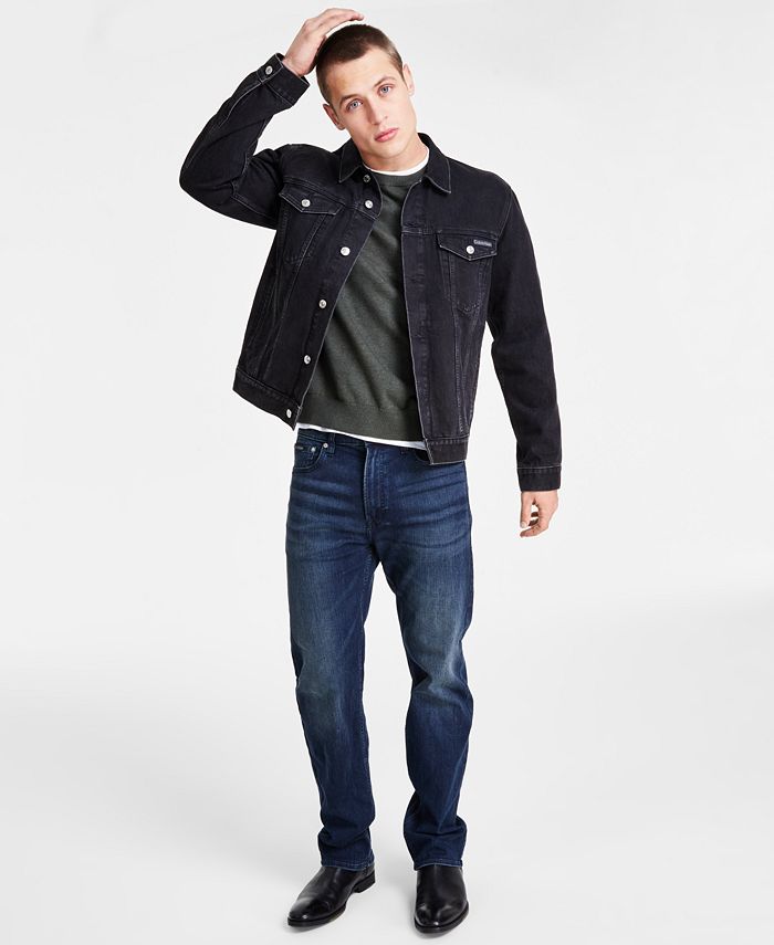 Calvin Klein Men's Trucker Jacket, Monogram Logo Sweater, Solid T-Shirt ...