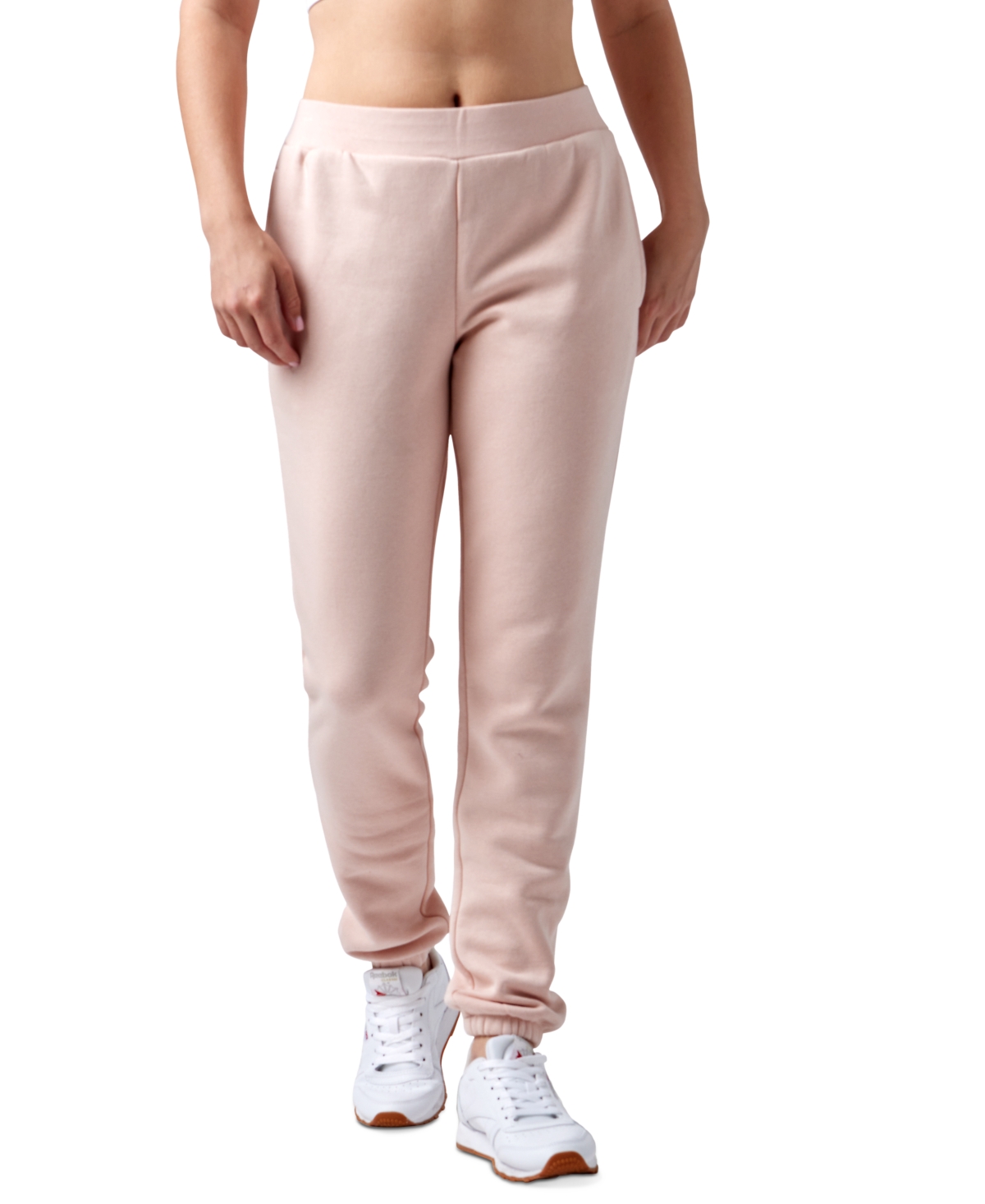 Women's Lux Fleece Mid-Rise Pull-On Jogger Sweatpants - Semi Proud Pink