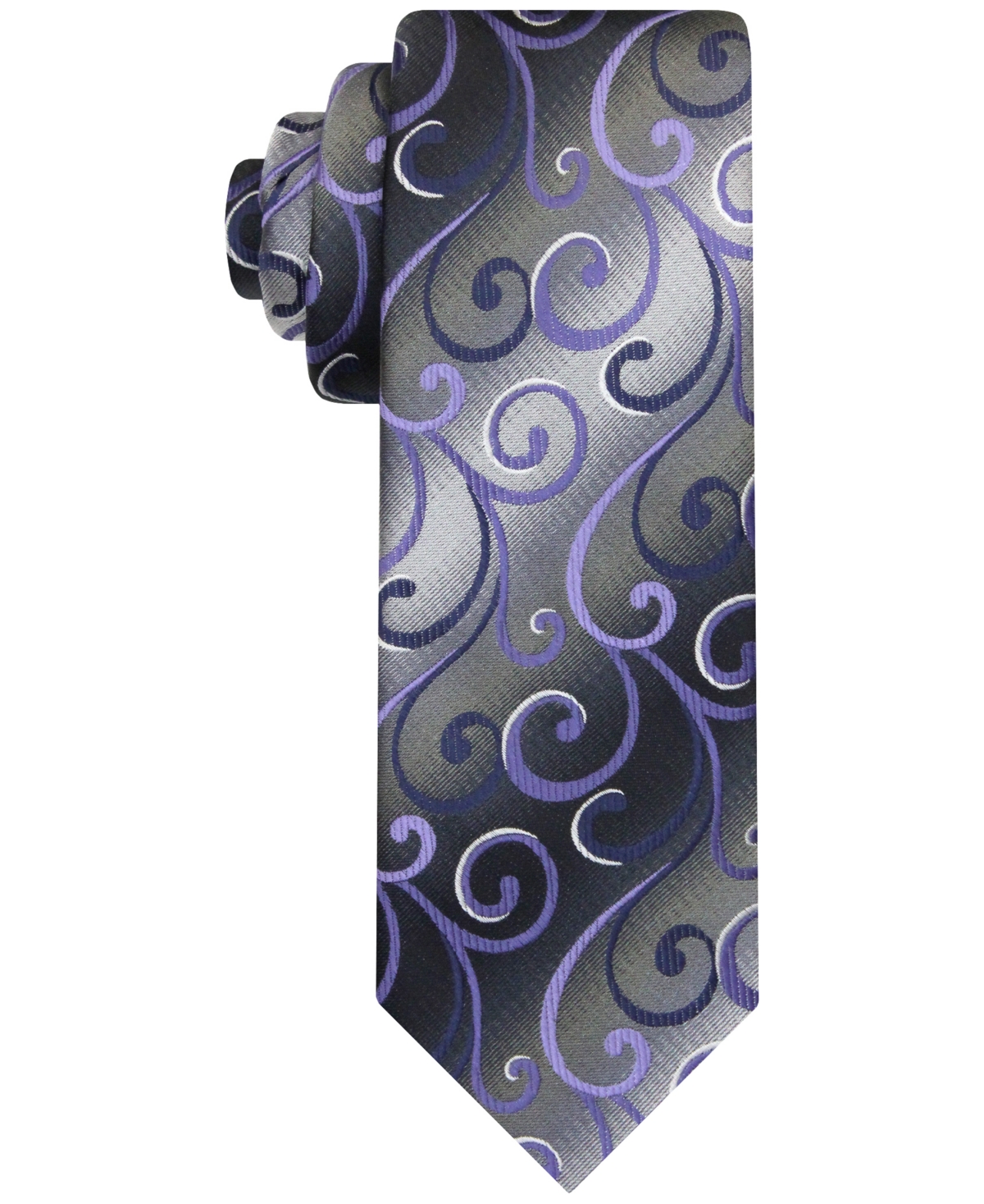 Van Heusen Men's Shimmering Swirl Tie In Lavender