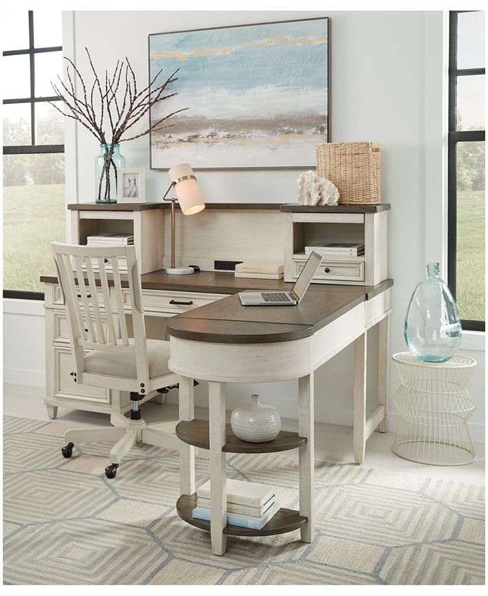 Furniture Dawnwood Pedestal Desk and Return Macy's