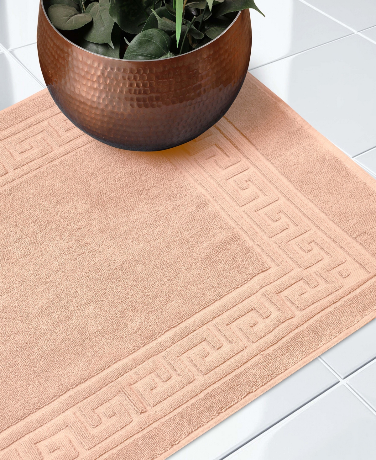 Superior Cotton Greek Key Infinity Border 2-Pc. Bath Rug Set