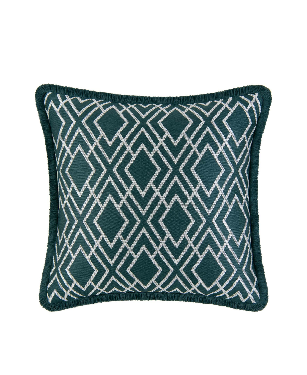 Rose Tree Harrogate Ribbed Decorative Pillow, 20" X 20" In Teal