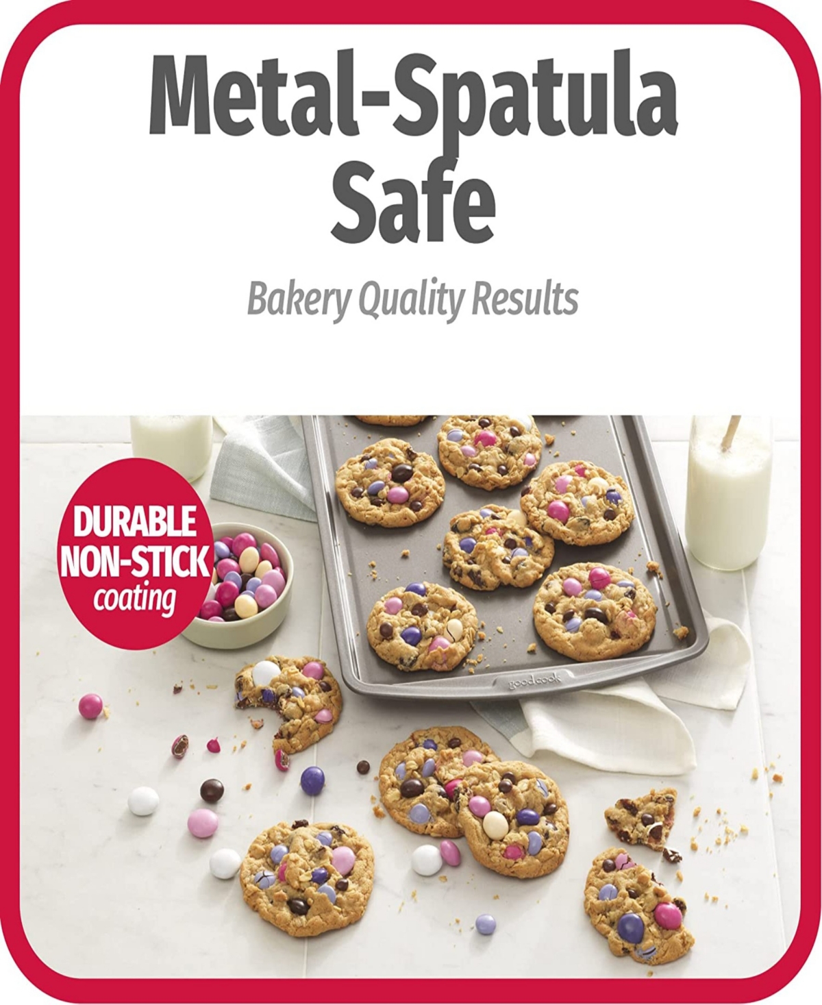 Shop Good Cook 3 Pack 8x8 Baking Pan With 13" X 9" Bake Pan And 13" X 9" Cookie Sheet In Gray