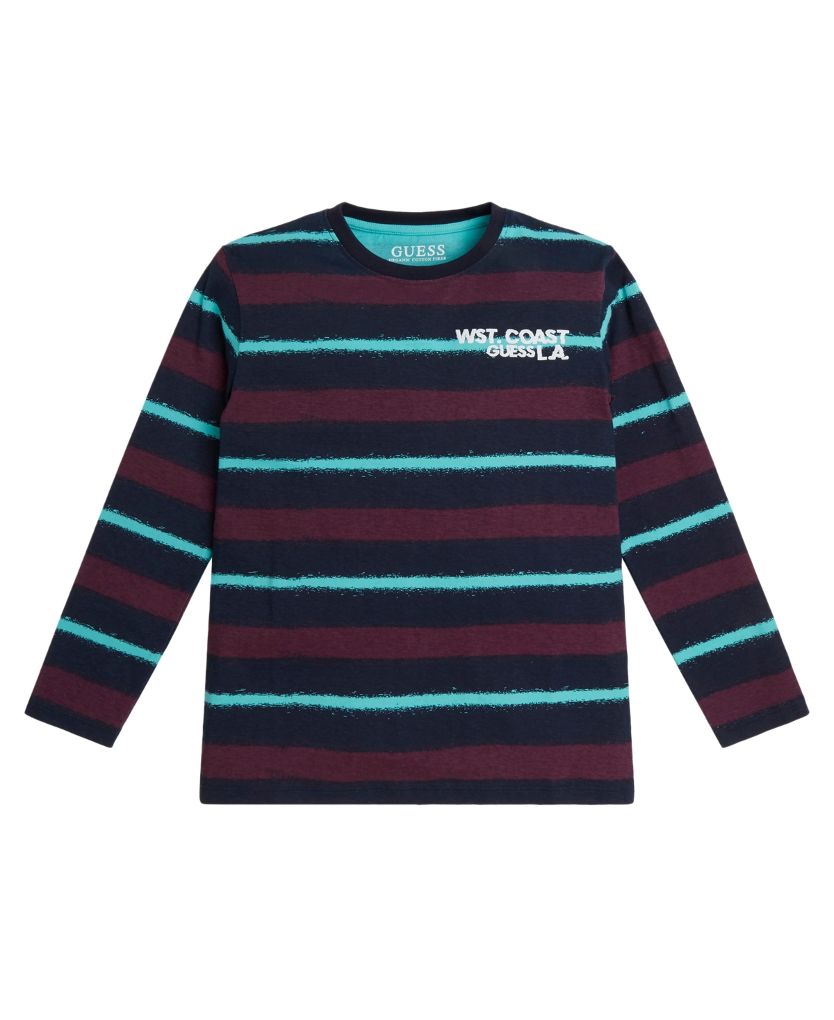 Guess Kids' Big Boys Cotton Jersey All Over Print With Puff Print Logo T-shirt In Multi