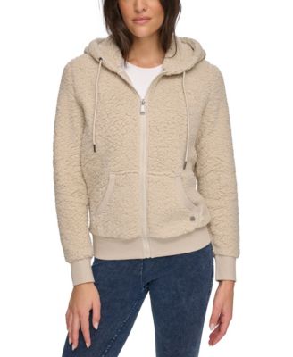 Andrew marc hooded drawstring jacket on sale