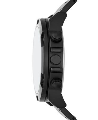 Men's Quartz Three Hand Black Alloy Watch 50mm, Gift Set