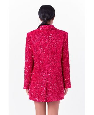 Women's Sequins Velvet Blazer