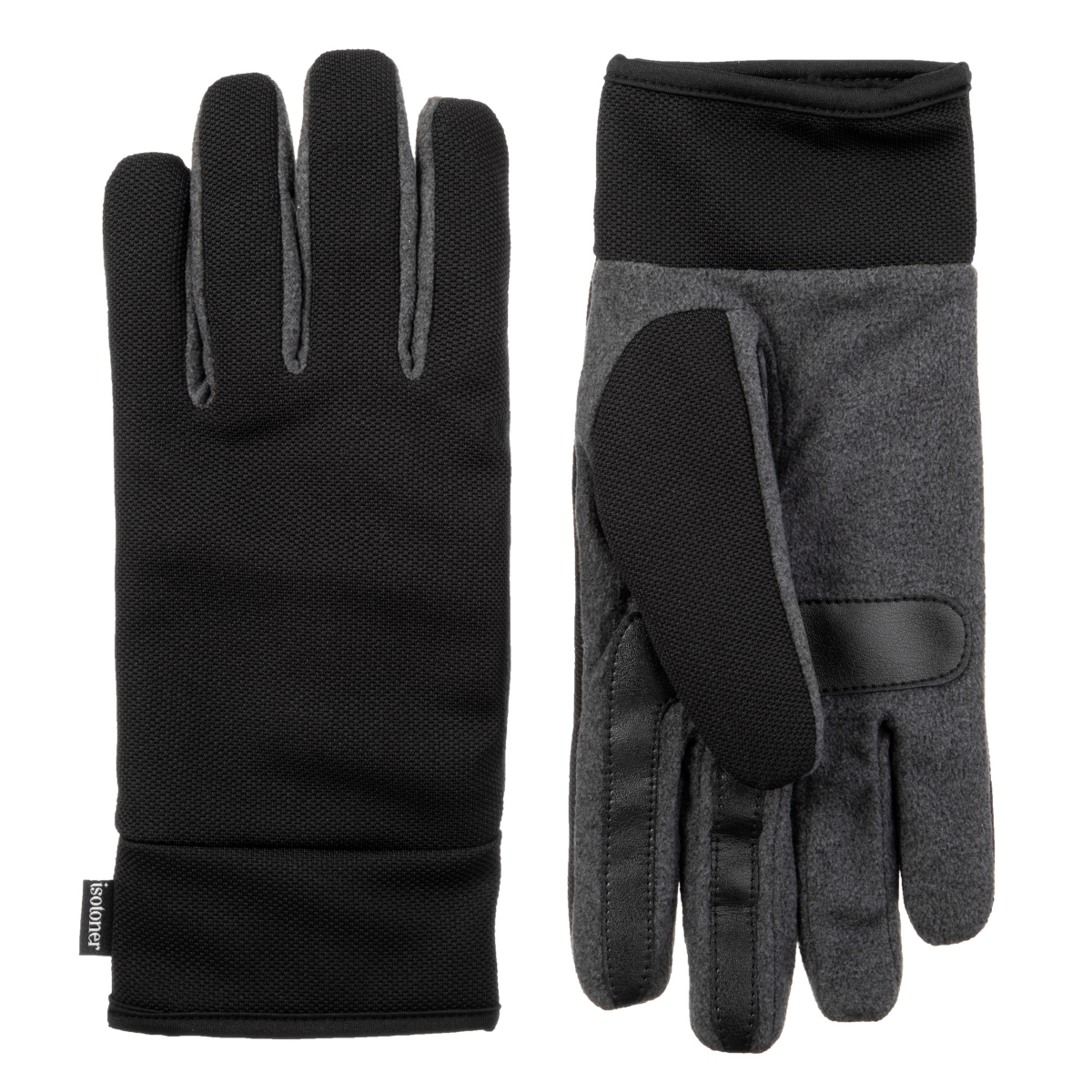Men's Lined Water Repellent Tech Stretch Gloves - Dark Charcoal Heathered