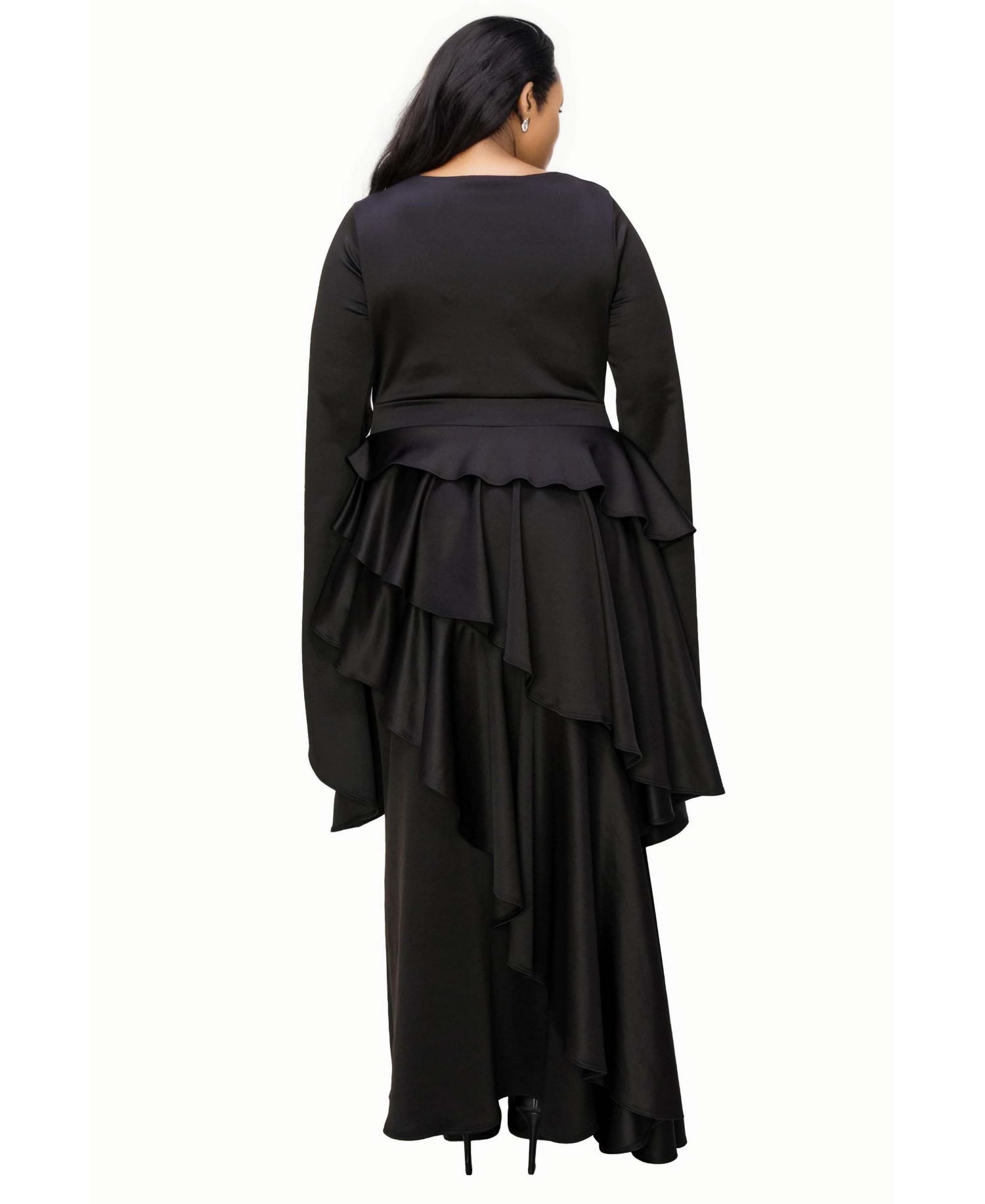 Plus Size Zeta Ruffled Drama Dress