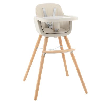 Slickblue Kids 3-in-1 Convertible Wooden High Chair with Cushion-Light Gray - Beige 113$