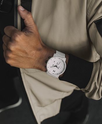 - Macy\'s Ceramic White MVMT Bracelet 45mm Chrono Watch