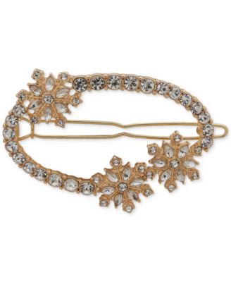 lonna & lilly - Gold-Tone Crystal Snowflake Circle Hair Barrette