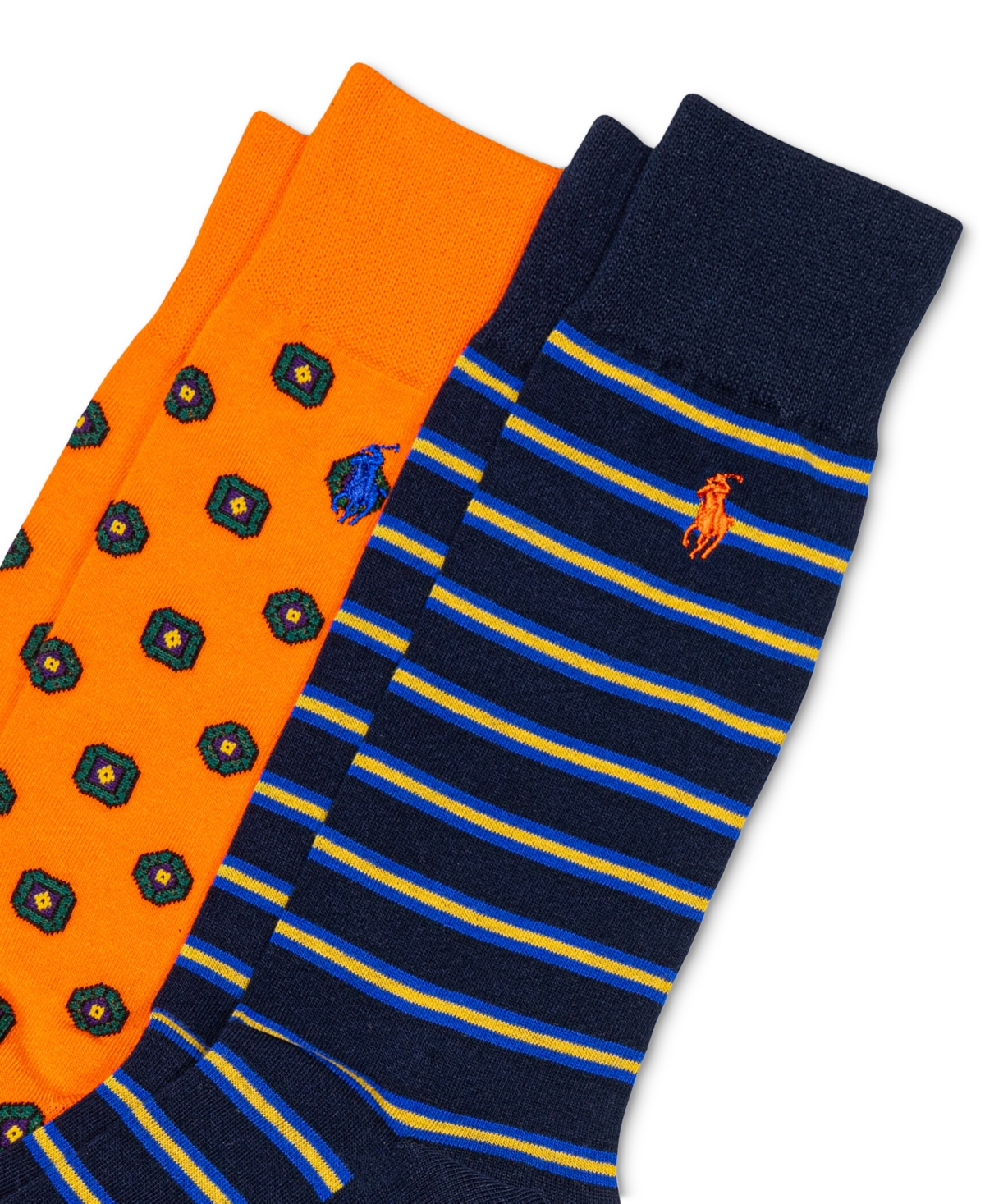 Shop Polo Ralph Lauren Men's 2-pk. Mini Foulards Fashion Socks In Assorted