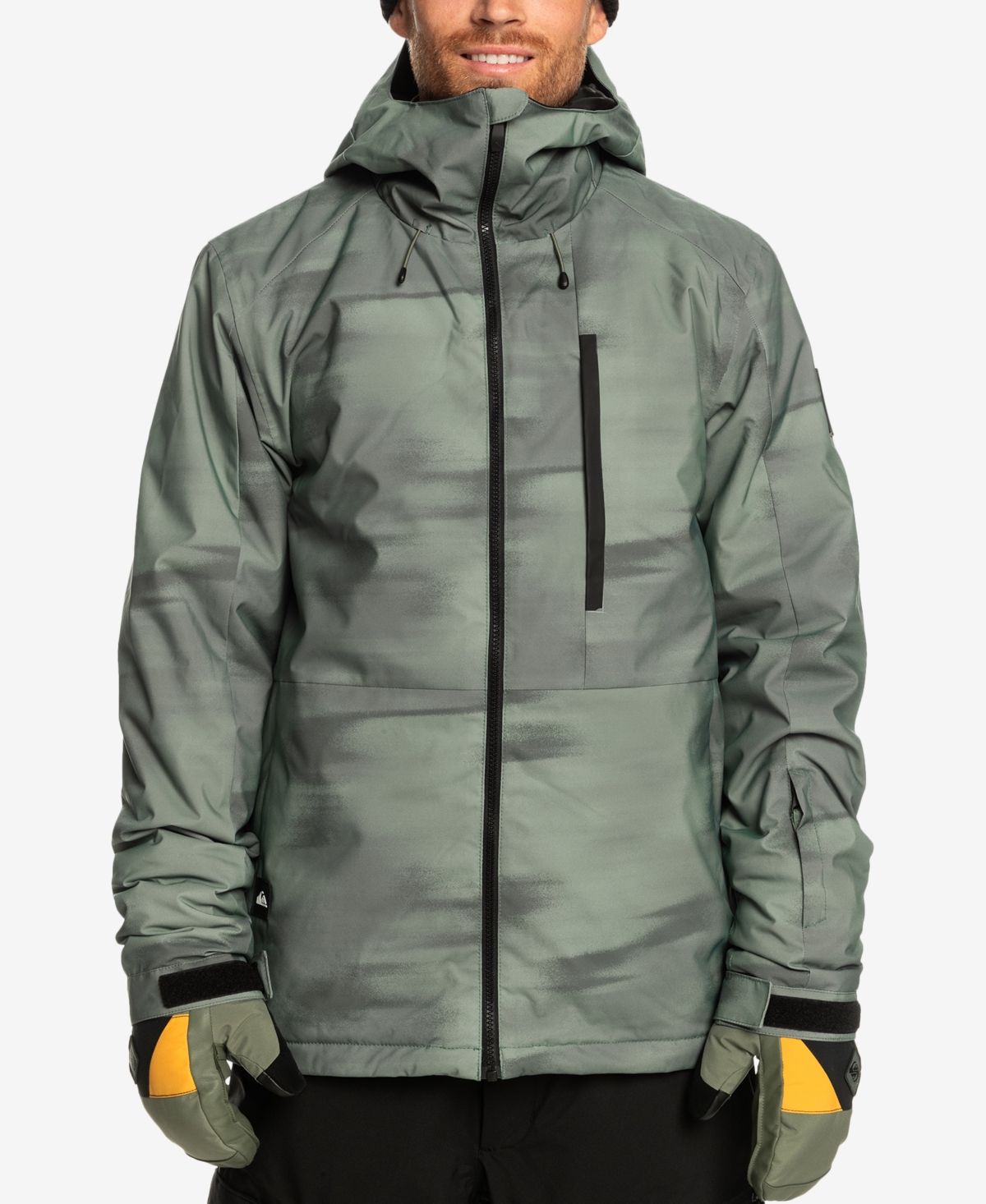 Men's Snow Mission Printed Jacket - Resin Tint True Black