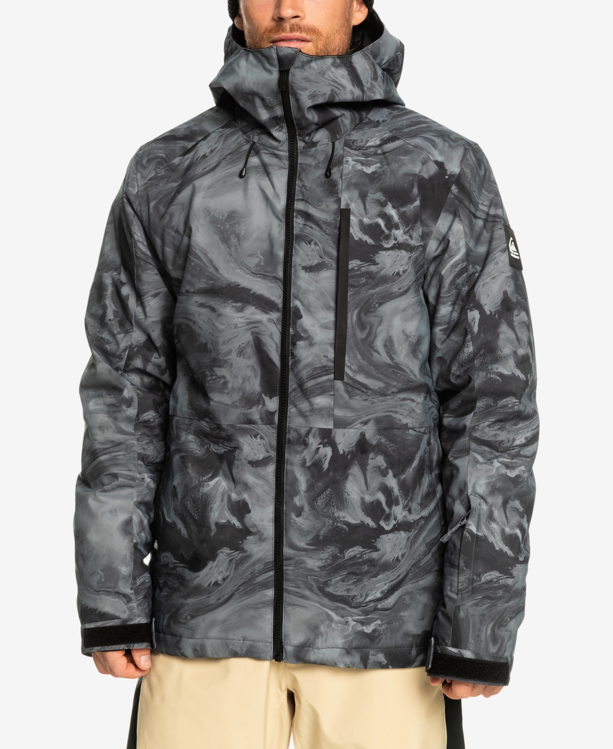 Men's Snow Mission Printed Jacket - Resin Tint True Black