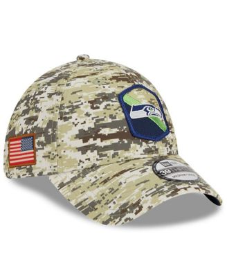 Men's New Era Camo Seattle Seahawks 2023 Salute To Service 39THIRTY ...