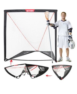 Backyard Lacrosse Goal, Kids Backyard Training, Practice Exercise Portable Lacrosse Net, Equipment Gear, 4' x 4'