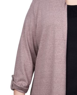 Plus Size 3/4 Sleeve Two in One Top