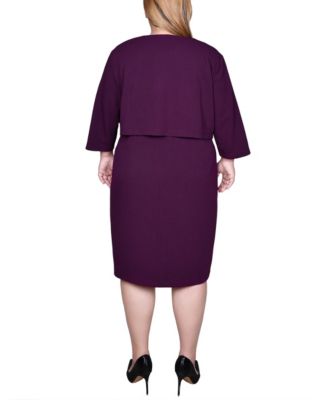 Plus Size Jacket and Dress, 2 Piece Set