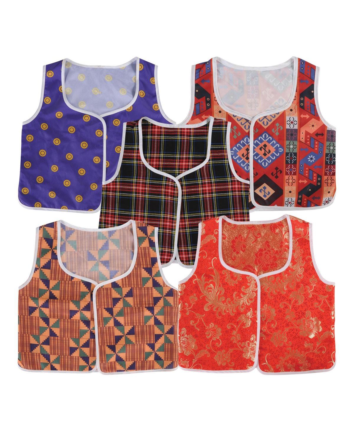 Kaplan Early Learning Babies' Toddler Multicultural Vests In Multicolored