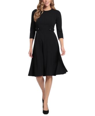 Women's Tab-Waist Fit & Flare Dress