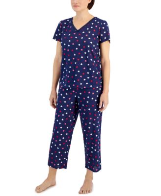Charter Club - Women's 2-Pc. Cotton Cropped Pajamas Set